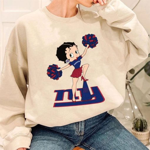 T Sweatshirt Women 3 DSBN370 Betty Boop Halftime Dance New York Giants T Shirt