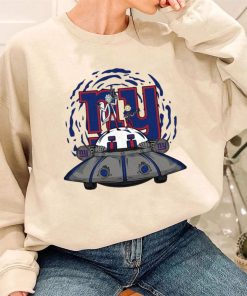 T Sweatshirt Women 3 DSBN375 Rick Morty In Spaceship New York Giants T Shirt