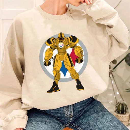 T Sweatshirt Women 3 DSBN425 Transformer Robot Pittsburgh Steelers T Shirt