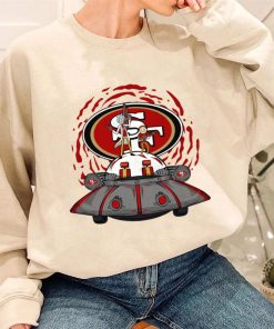 T Sweatshirt Women 3 DSBN448 Rick Morty In Spaceship San Francisco 49Ers T Shirt