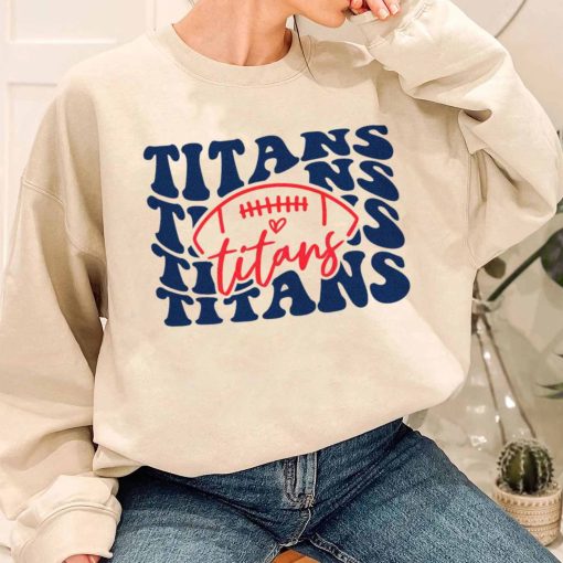 T Sweatshirt Women 3 TSBN121 Go Titans Team Boho Groovy Style Tennessee Titans T Shirt