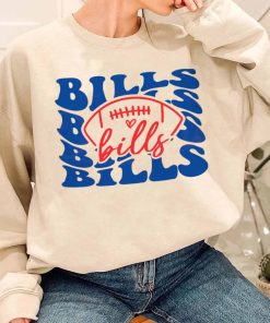 T Sweatshirt Women 3 TSBN122 Bills Team Boho Groovy Style Buffalo Bills T Shirt 1