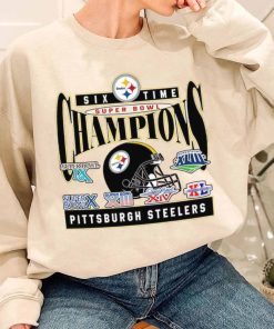 T Sweatshirt Women 3 TSBN163 Six Time Super Bowl Champions Pittsburgh Steelers T Shirt