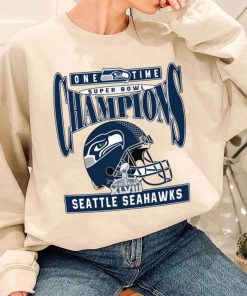 T Sweatshirt Women 3 TSBN165 One Time Super Bowl Champions Seattle Seahawks T Shirt