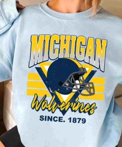 T Sweatshirt Women 3 TSNCAA01 Michigan Wolverines Vintage Team University College NCAA Football T Shirt