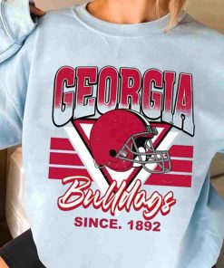 T Sweatshirt Women 3 TSNCAA02 Georgia Bulldogs Vintage Team University College NCAA Football T Shirt