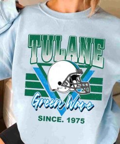 T Sweatshirt Women 3 TSNCAA08 Tulane Green Wave Vintage Team University College NCAA Football T Shirt
