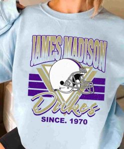 T Sweatshirt Women 3 TSNCAA10 James Madison Dukes Vintage Team University College NCAA Football T Shirt