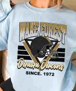 T Sweatshirt Women 3 TSNCAA15 Wake Forest Demon Deacons Vintage Team University College NCAA Football T Shirt
