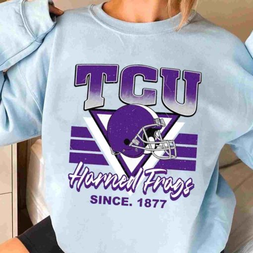 T Sweatshirt Women 3 TSNCAA17 Tcu Horned Frogs Vintage Team University College NCAA Football T Shirt