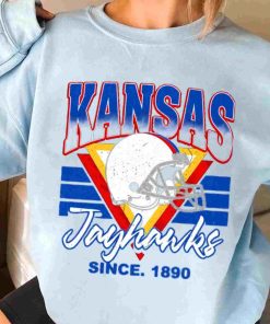 T Sweatshirt Women 3 TSNCAA26 KANSAS Jayhawks Vintage Team University College NCAA Football T Shirt