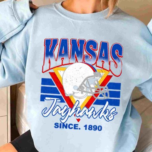 T Sweatshirt Women 3 TSNCAA26 KANSAS Jayhawks Vintage Team University College NCAA Football T Shirt