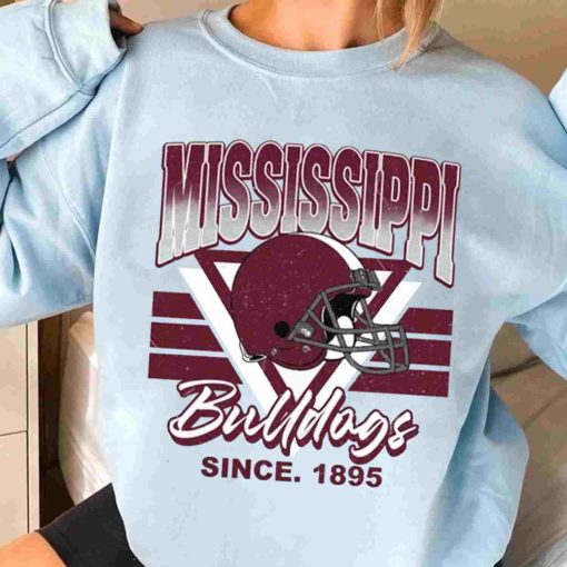 T Sweatshirt Women 3 TSNCAA28 Mississippi Bulldogs Vintage Team University College NCAA Football T Shirt