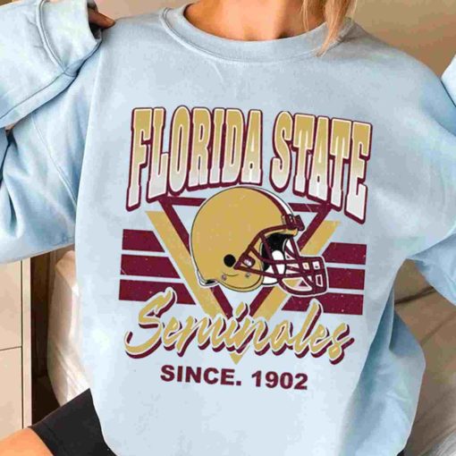 T Sweatshirt Women 3 TSNCAA29 Florida State Seminoles Vintage Team University College NCAA Football T Shirt