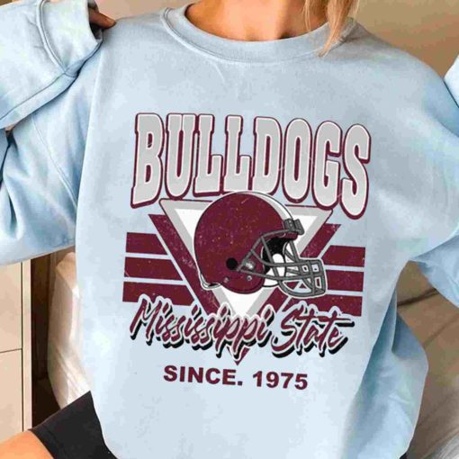 T Sweatshirt Women 3 TSNCAA32 Bulldog Mississippi State Vintage Team University College NCAA Football T Shirt