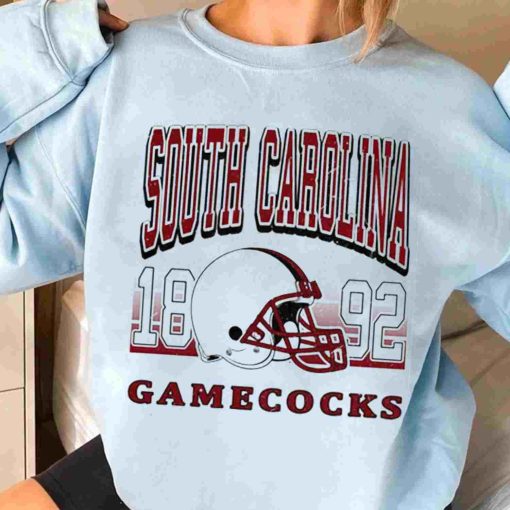 T Sweatshirt Women 3 TSNCAA36 South Carolina Gamecock Retro Helmet University College NCAA Football T Shirt