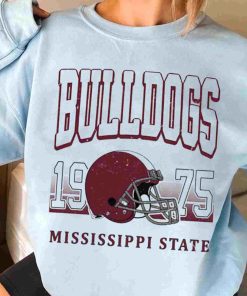 T Sweatshirt Women 3 TSNCAA37 Bulldogs Mississippi State Retro Helmet University College NCAA Football T Shirt