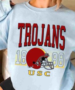 T Sweatshirt Women 3 TSNCAA48 Usc Trojans Retro Helmet University College NCAA Football T Shirt