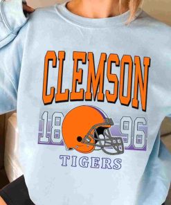 T Sweatshirt Women 3 TSNCAA49 Clemson Tigers Retro Helmet University College NCAA Football T Shirt