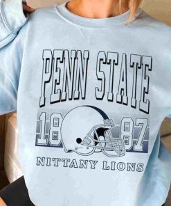 T Sweatshirt Women 3 TSNCAA50 Penn State Nittany Lions Retro Helmet University College NCAA Football T Shirt