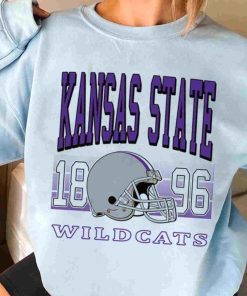 T Sweatshirt Women 3 TSNCAA61 Kansas State Wildcats Retro Helmet University College NCAA Football T Shirt