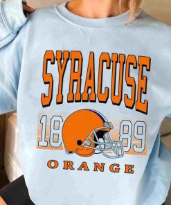 T Sweatshirt Women 3 TSNCAA64 Syracuse Orange Retro Helmet University College NCAA Football T Shirt