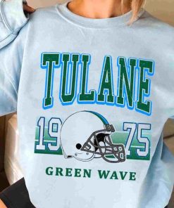 T Sweatshirt Women 3 TSNCAA66 Tulane Green Wave Retro Helmet University College NCAA Football T Shirt