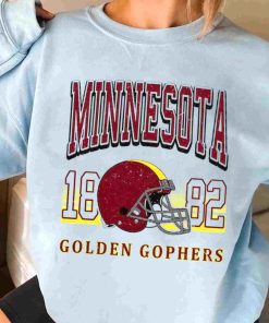 T Sweatshirt Women 3 TSNCAA67 Minnesota Golden Gophers Retro Helmet University College NCAA Football T Shirt