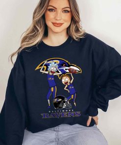 T Sweatshirt Women 5 DSRM03 Rick And Morty Fans Play Football Baltimore Ravens