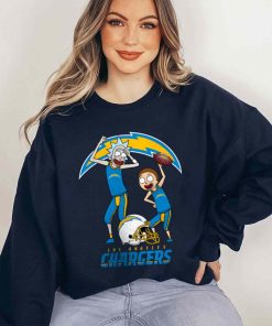 T Sweatshirt Women 5 DSRM18 Rick And Morty Fans Play Football Los Angeles Chargers
