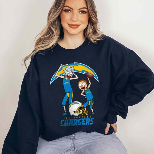 T Sweatshirt Women 5 DSRM18 Rick And Morty Fans Play Football Los Angeles Chargers