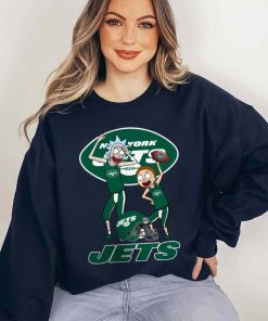 T Sweatshirt Women 5 DSRM25 Rick And Morty Fans Play Football New York Jets