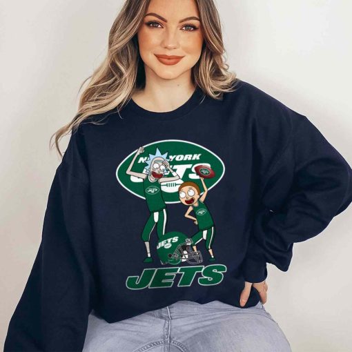 T Sweatshirt Women 5 DSRM25 Rick And Morty Fans Play Football New York Jets