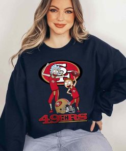 T Sweatshirt Women 5 DSRM28 Rick And Morty Fans Play Football San Francisco 49ers