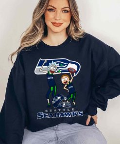 T Sweatshirt Women 5 DSRM29 Rick And Morty Fans Play Football Seattle Seahawks