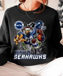 T Sweatshirt Women 6 DSMC0228 Mascot Breaking Through Wall Seattle Seahawks T Shirt