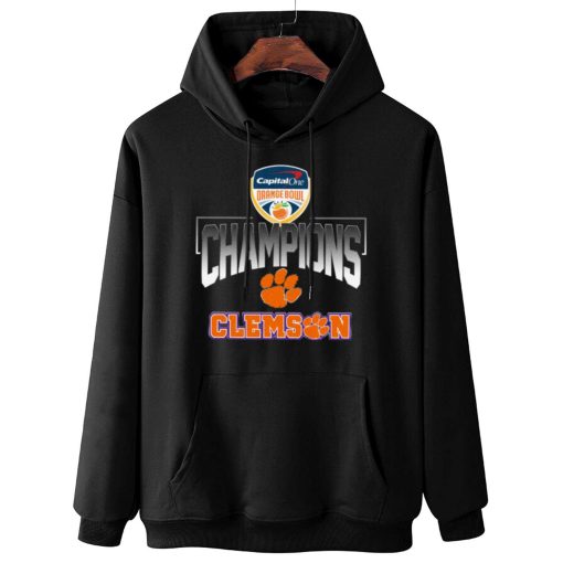 W Hoodie Hanging Clemson Tigers Capital One Orange Bowl Champions T Shirt