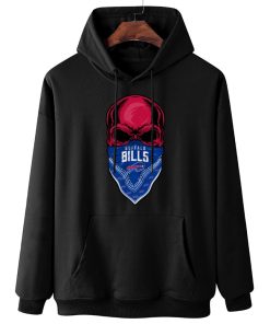 W Hoodie Hanging DSBN049 Skull Wear Bandana Buffalo Bills T Shirt 1