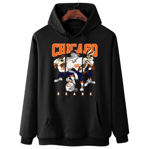 W Hoodie Hanging DSLT06 Chicago Bears Bugs Bunny And Taz Player T Shirt