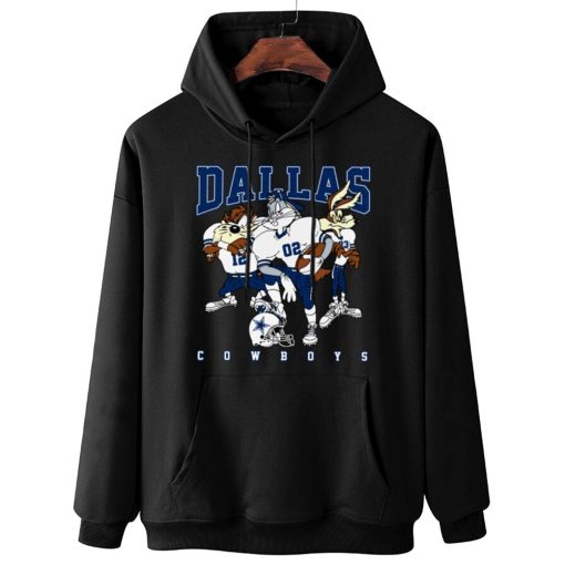 W Hoodie Hanging DSLT09 Dallas Cowboys Bugs Bunny And Taz Player T Shirt