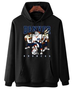 W Hoodie Hanging DSLT10 Denver Broncos Bugs Bunny And Taz Player T Shirt
