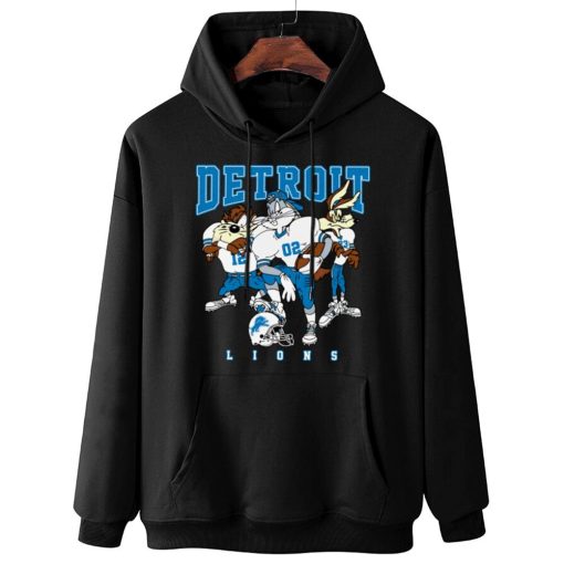 W Hoodie Hanging DSLT11 Detroit Lions Bugs Bunny And Taz Player T Shirt