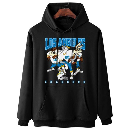 W Hoodie Hanging DSLT18 Los Angeles Chargers Bugs Bunny And Taz Player T Shirt