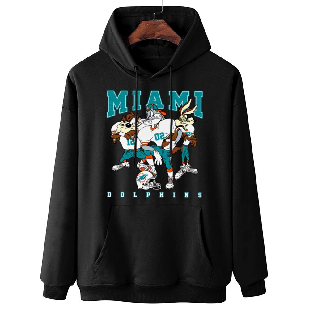 Miami Dolphins Bugs Bunny And Taz Player T-Shirt