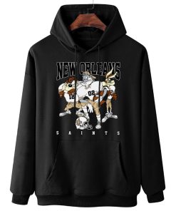 W Hoodie Hanging DSLT23 New Orleans Saints Bugs Bunny And Taz Player T Shirt