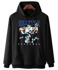 W Hoodie Hanging DSLT29 Seattle Seahawks Bugs Bunny And Taz Player T Shirt