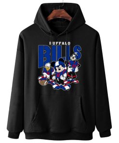 W Hoodie Hanging DSMK04 Buffalo Bills Mickey Donald Duck And Goofy Football Team T Shirt
