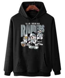 W Hoodie Hanging DSMK17 Las Vegas Raiders Mickey Donald Duck And Goofy Football Team T Shirt