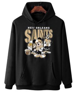 W Hoodie Hanging DSMK23 New Orleans Saints Mickey Donald Duck And Goofy Football Team T Shirt