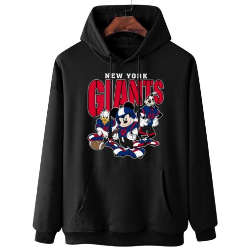 W Hoodie Hanging DSMK24 New York Giants Mickey Donald Duck And Goofy Football Team T Shirt